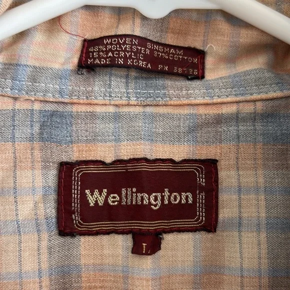 Vintage Wellington Woven Gingham Button Up - Picture 2 of 6